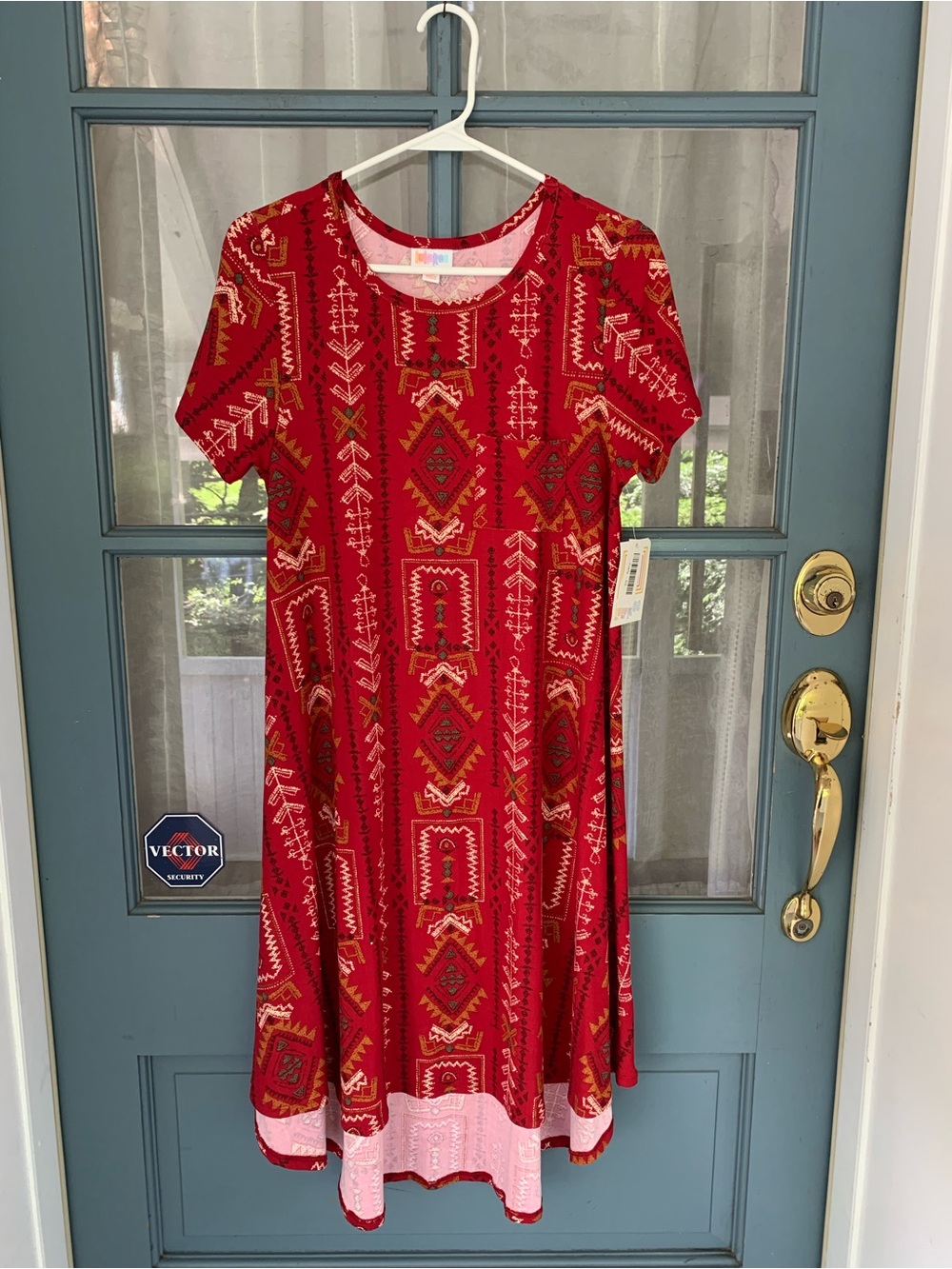 LuLaRoe Red Aztec High-Low Dress 👗